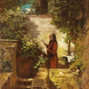 Carl Spitzweg | Søndag morgen - 1851 | Indrammet kunsttryk | Romantik | formida