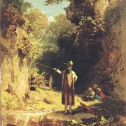 Carl Spitzweg | Lystfiskeren - 1859 | Indrammet kunsttryk | Romantik | formida