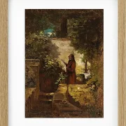 Carl Spitzweg – Am Sonntagmorgen 1851 | Giclée Kunstdruck gerahmt