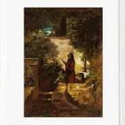 Carl Spitzweg – Am Sonntagmorgen 1851 | Giclée Kunstdruck gerahmt