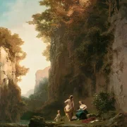 Carl Spitzweg | Badende Frauen - 1859 | Gerahmter Kunstdruck | Romantik | formida