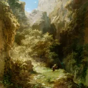 Carl Spitzweg | Angelnder Mönch - 1863 | Gerahmter Kunstdruck | Romantik | formida