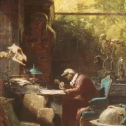 Carl Spitzweg | Naturvidenskabelig lærd - 1880 | Indrammet kunsttryk | Romantik | formida