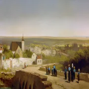 Carl Spitzweg | Hjemvendte Institutpiger - 1871 | Indrammet kunsttryk | Romantik | formida