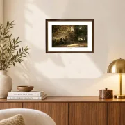 Carl Spitzweg | Parret på bænken - 1860 | Gallery Edition | Indrammet kunsttryk | Romantic 