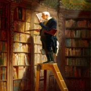 Carl Spitzweg | Bogormen - 1851 | Indrammet kunsttryk | Romantik | formida