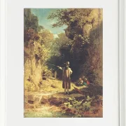 Carl Spitzweg – Der Angler 1859 | Giclée Kunstdruck gerahmt