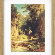 Carl Spitzweg – Der Angler 1859 | Giclée Kunstdruck gerahmt