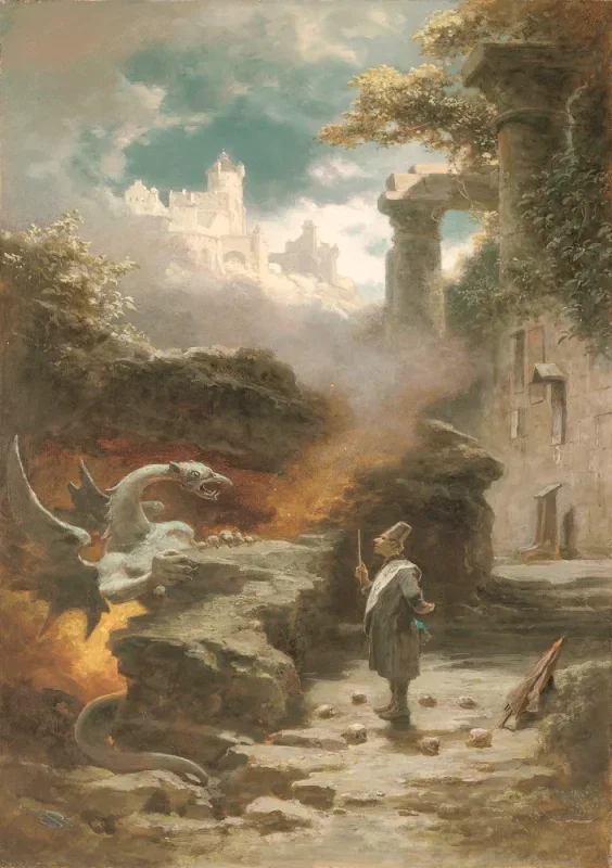 Carl Spitzweg | Troldmanden - 1880 | Indrammet kunsttryk | Romantik | formida