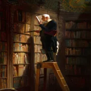 Carl Spitzweg – Der Bücherwurm 1851 | Giclée Kunstdruck gerahmt