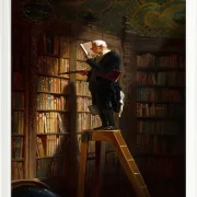 Carl Spitzweg – Der Bücherwurm 1851 | Giclée Kunstdruck gerahmt