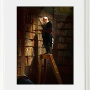 Carl Spitzweg – Der Bücherwurm 1851 | Giclée Kunstdruck gerahmt