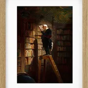 Carl Spitzweg – Der Bücherwurm 1851 | Giclée Kunstdruck gerahmt