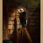 Carl Spitzweg – Der Bücherwurm 1851 | Giclée Kunstdruck gerahmt