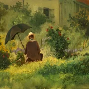 Carl Spitzweg | Maleren i haven - 1860 | Indrammet kunsttryk | Romantik | formida
