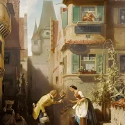 Carl Spitzweg | Den evige brudgom - 1855 | Indrammet kunsttryk | Romantik | formida