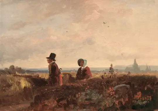 Carl Spitzweg | Uden for byen - 1840 | Indrammet kunsttryk | Romantik | formida
