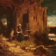Carl Spitzweg | Eremit i skumringen - 1870 | Indrammet kunsttryk | Romantik | formida