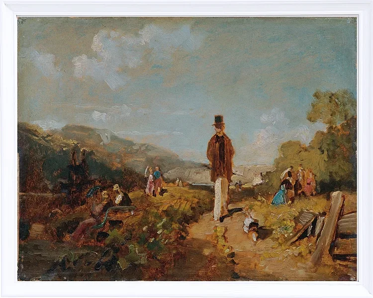 Carl Spitzweg – Der Hagestolz 1846 | Giclée Kunstdruck gerahmt
