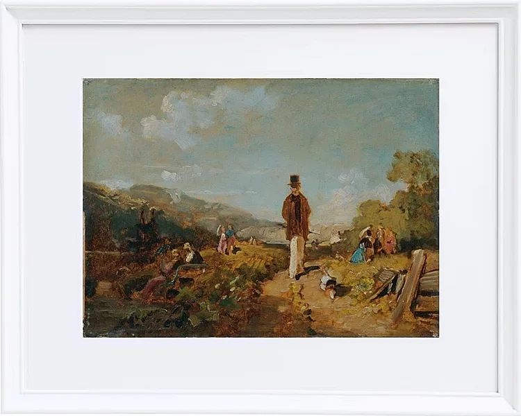 Carl Spitzweg – Der Hagestolz 1846 | Giclée Kunstdruck gerahmt