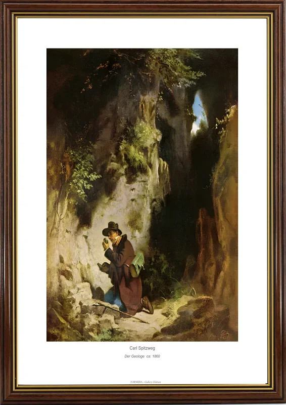 Carl Spitzweg | Der Geologe - 1860 | Gallery Edition | Gerahmter Kunstdruck | Romantik