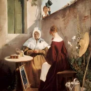 Carl Spitzweg | Der Liebesbrief - 1845 | Gerahmter Kunstdruck | Romantik | formida