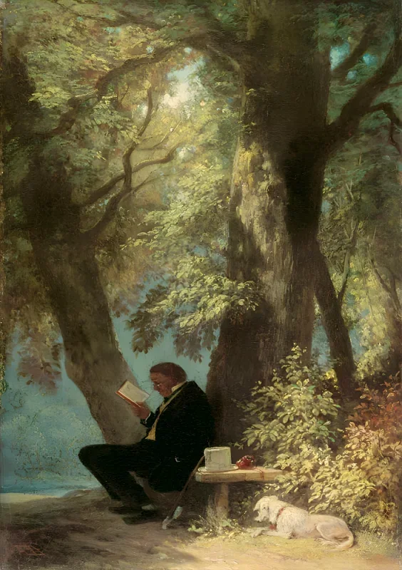Carl Spitzweg | Der Lieblingsplatz - 1849 | Gerahmter Kunstdruck | Romantik | formida