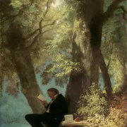 Carl Spitzweg | Der Lieblingsplatz - 1849 | Gerahmter Kunstdruck | Romantik | formida