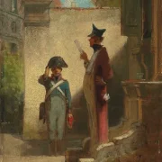 Carl Spitzweg | Garnisonskommandanten - 1848 | Indrammet kunsttryk | Romantik | formida