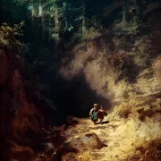 Carl Spitzweg | Kinder im Wald - 1875 | Gerahmter Kunstdruck | Romantik | formida