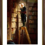 Carl Spitzweg | Der Bücherwurm - 1851 | Gallery Edition | Gerahmter Kunstdruck | Romantik