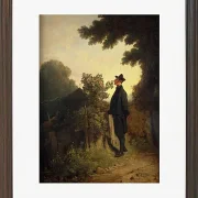 Carl Spitzweg – Der Rosenliebhaber 1847 | Giclée Kunstdruck gerahmt