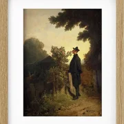Carl Spitzweg – Der Rosenliebhaber 1847 | Giclée Kunstdruck gerahmt