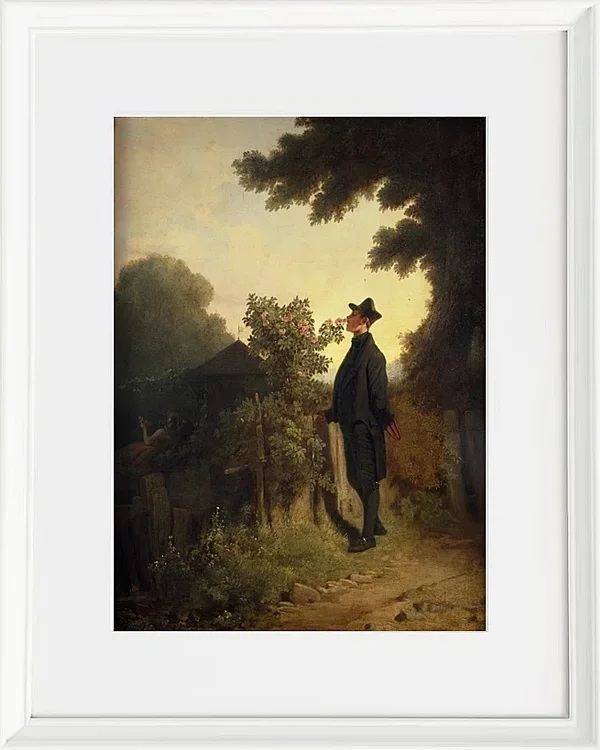 Carl Spitzweg – Der Rosenliebhaber 1847 | Giclée Kunstdruck gerahmt
