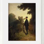 Carl Spitzweg – Der Rosenliebhaber 1847 | Giclée Kunstdruck gerahmt
