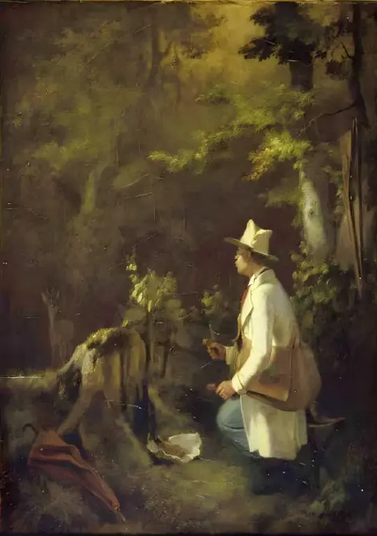 Carl Spitzweg | Der Sonntagsjäger - 1846 | Gerahmter Kunstdruck | Romantik | formida