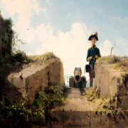 Carl Spitzweg | Strikkeudposten - 1860 | Indrammet kunsttryk | Romantik | formida