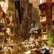 Carl Spitzweg | Posttrænerens ankomst - 1859 | Indrammet kunsttryk | Romantik | formida