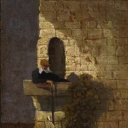Carl Spitzweg – Der Student im Karzer 1860 | Giclée Kunstdruck gerahmt