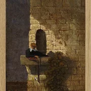Carl Spitzweg – Der Student im Karzer 1860 | Giclée Kunstdruck gerahmt