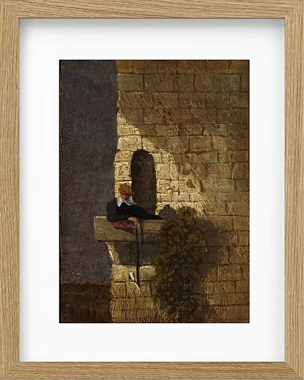 Carl Spitzweg – Der Student im Karzer 1860 | Giclée Kunstdruck gerahmt