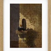 Carl Spitzweg – Der Student im Karzer 1860 | Giclée Kunstdruck gerahmt