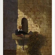 Carl Spitzweg – Der Student im Karzer 1860 | Giclée Kunstdruck gerahmt