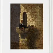Carl Spitzweg – Der Student im Karzer 1860 | Giclée Kunstdruck gerahmt