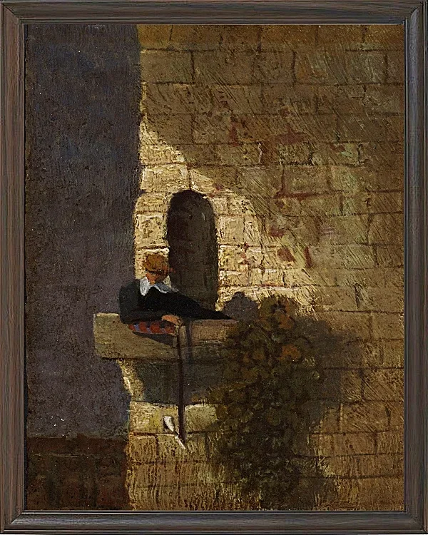 Carl Spitzweg – Der Student im Karzer 1860 | Giclée Kunstdruck gerahmt