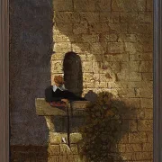 Carl Spitzweg – Der Student im Karzer 1860 | Giclée Kunstdruck gerahmt