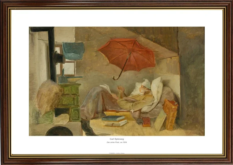 Carl Spitzweg | Der arme Poet - 1839 | Gallery Edition | Gerahmter Kunstdruck | Romantik