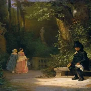 Carl Spitzweg – Der Witwer 1844 | Giclée Kunstdruck gerahmt