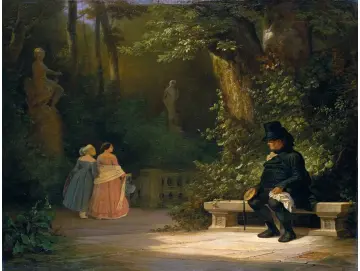 Carl Spitzweg – Der Witwer 1844 | Giclée Kunstdruck gerahmt
