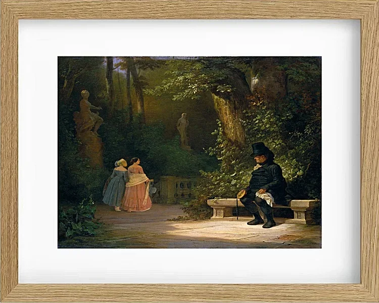 Carl Spitzweg – Der Witwer 1844 | Giclée Kunstdruck gerahmt